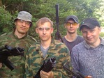 С коллегами, после работы, выпускаем пар :)