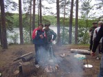 7 вечера, поставили воду под уху