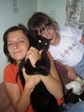 С дочей и котом Барсуком 
