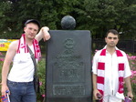 Вход на стадион Лужники. Манумент финалу ЛЧ 2008г.