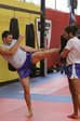Отроботка удара ноги по корпусу