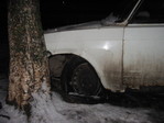Колесо оказывается вообще слетело с рулевой тяги!