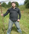 под косой