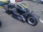 Underneath of a TT motorbike sidecar outfit