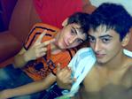 with my cousin