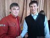 с Саитовым..4х кратный олимп. чемпион по боксу))