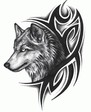 wolf-tribal-tattoo