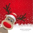 16429516-reindeer-red-hat-snow-snowflake-red-background