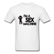 White-Sex-machine-T-Shirts
